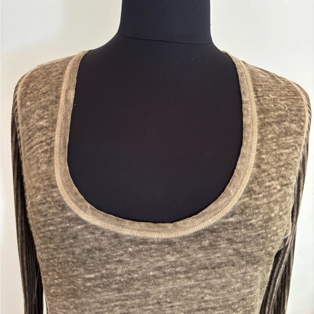 Chic Long Sleeve Olive Hue Dress